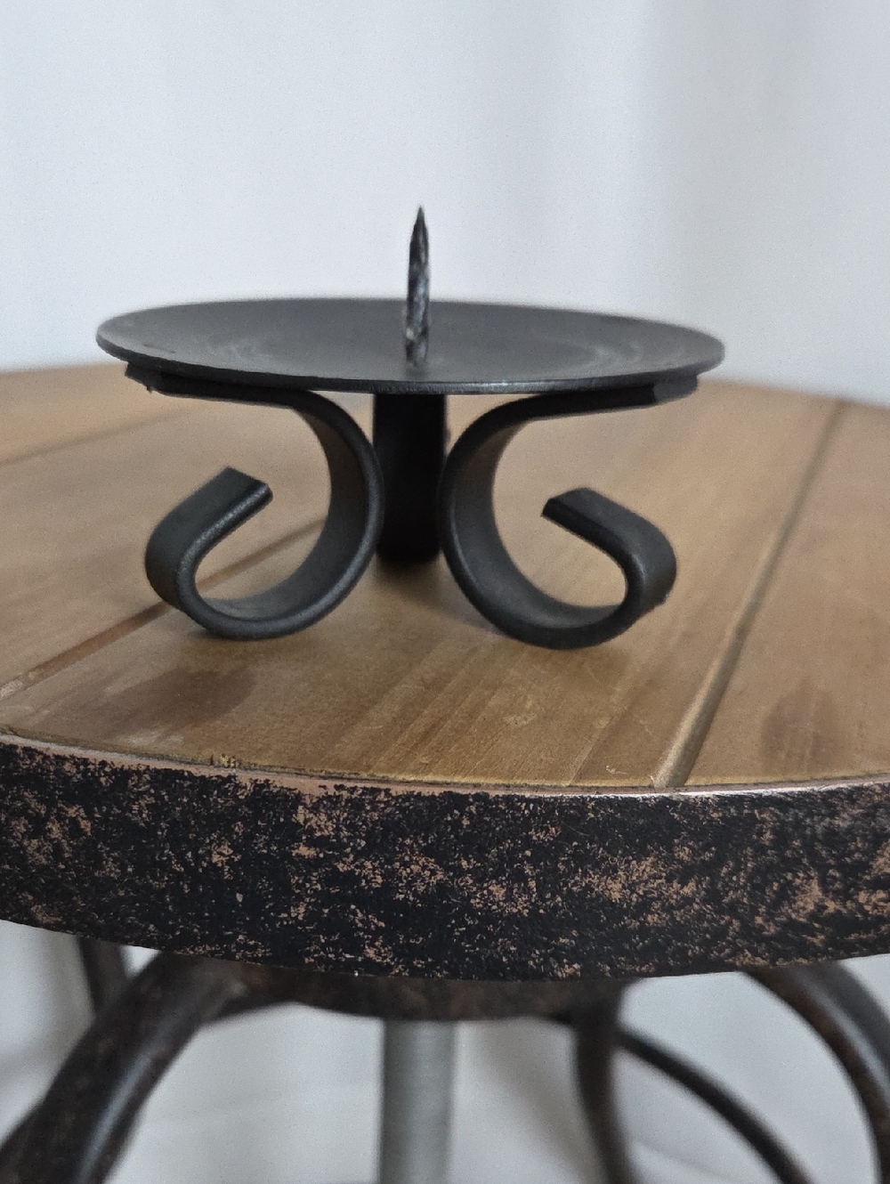Black Wrought Iron Candle Holder Wall Sconce
